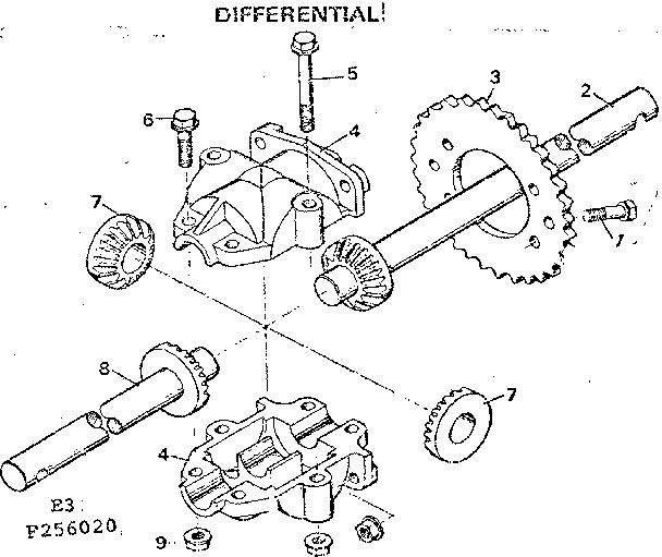 Craftsman 502256020 differential diagram