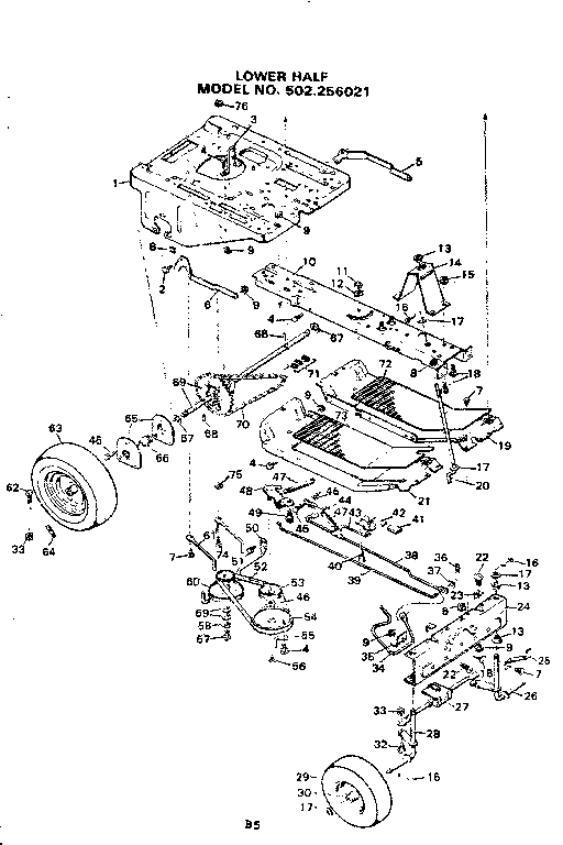 Craftsman 502256021 lower half diagram