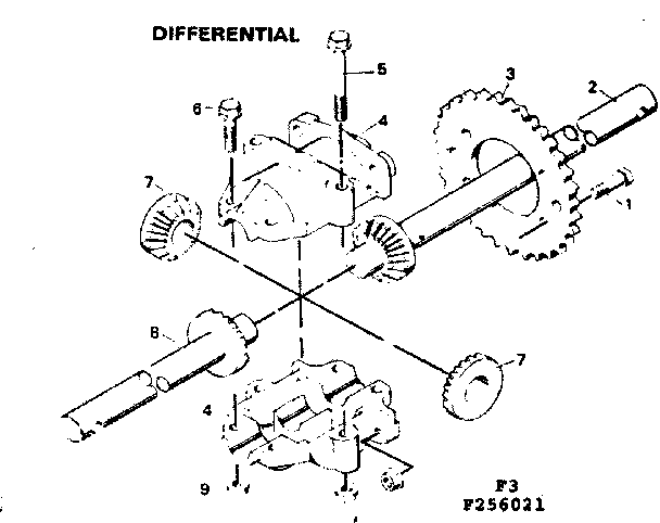 Craftsman 502256021 differential diagram