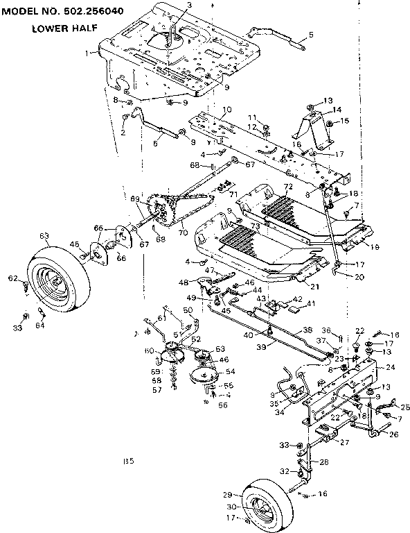 Craftsman 502256040 lower half diagram