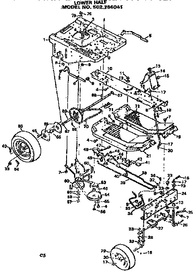Craftsman 502256041 lower half diagram