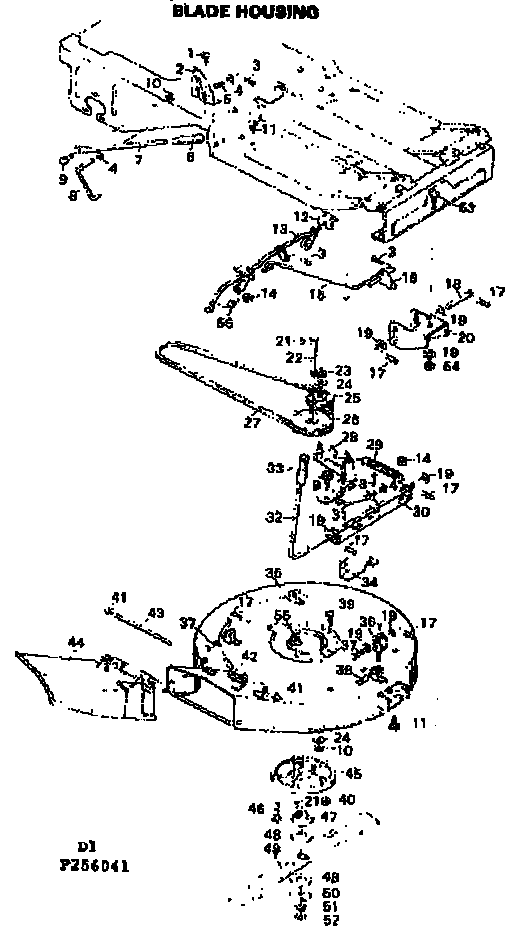 Craftsman 502256041 blade housing diagram