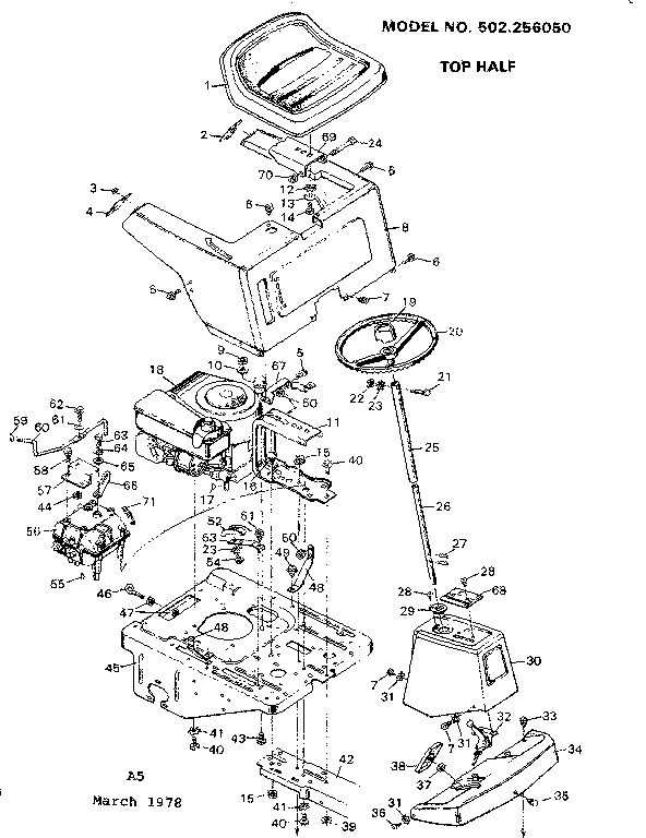 Craftsman 502256050 top half diagram