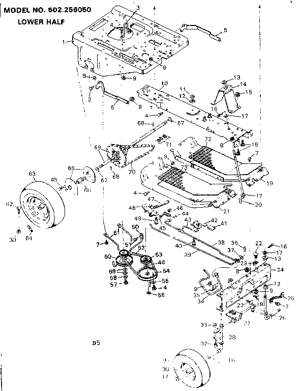 Craftsman 502256050 lower half diagram