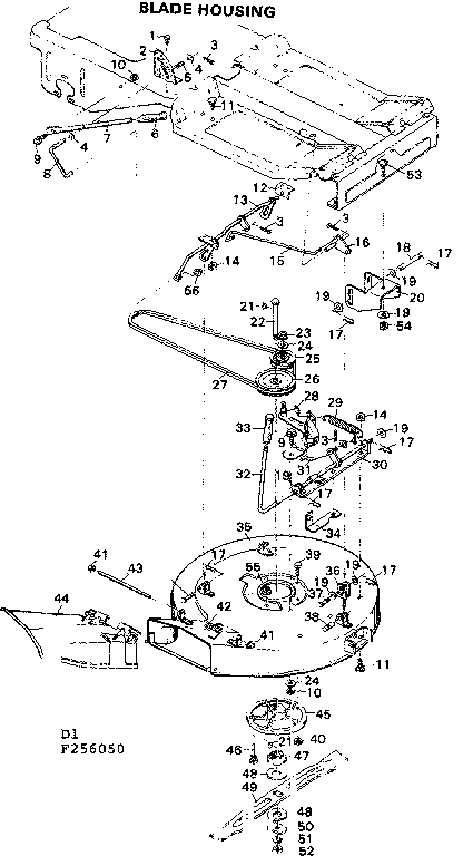 Craftsman 502256050 blade housing diagram