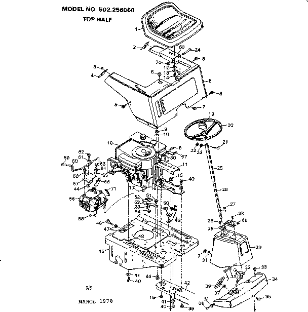 Craftsman 502256060 top half diagram