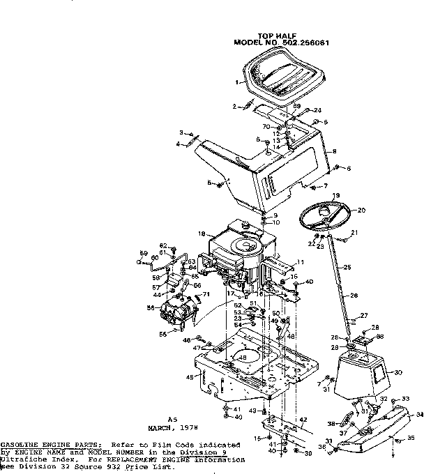 Craftsman 502256061 top half diagram