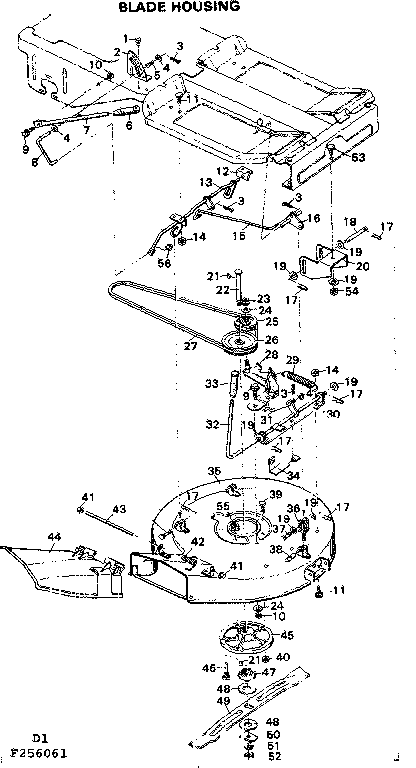 Craftsman 502256061 blade housing diagram