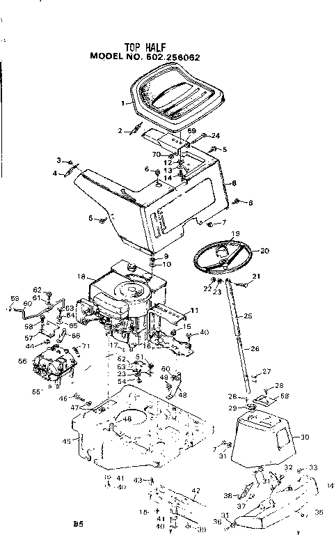 Craftsman 502256062 top half diagram