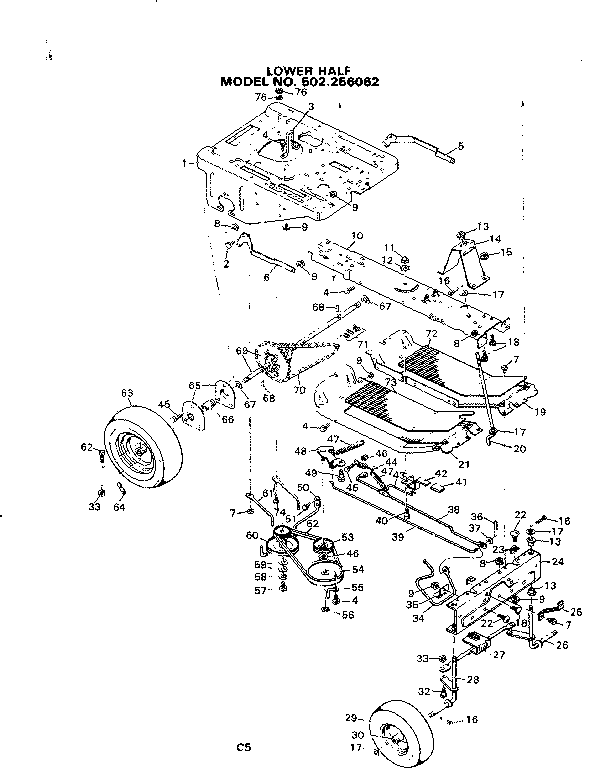 Craftsman 502256062 lower half diagram