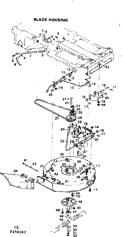 Craftsman 502256062 blade housing diagram