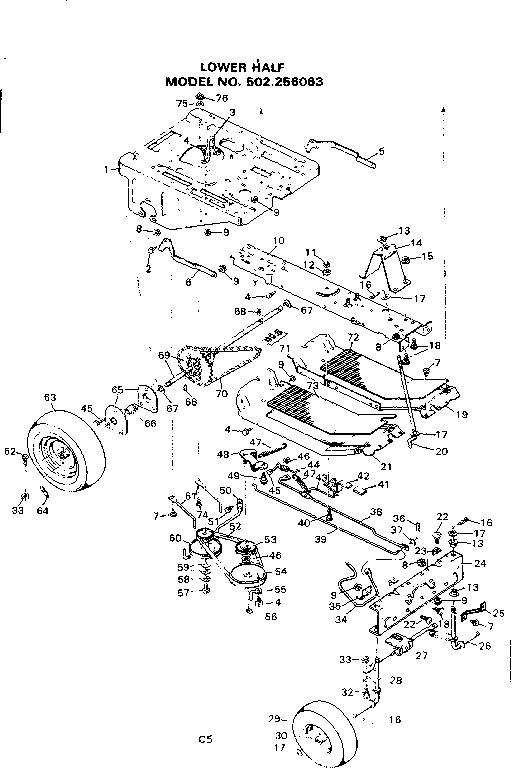Craftsman 502256063 lower half diagram