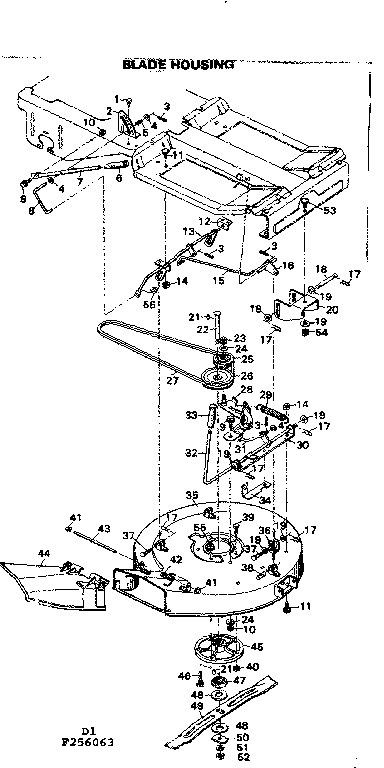 Craftsman 502256063 blade housing diagram