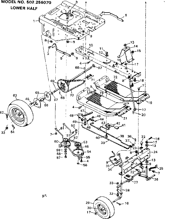 Craftsman 502256070 lower half diagram