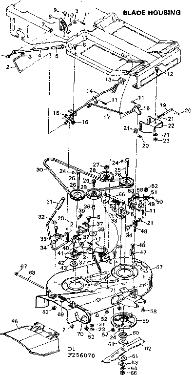 Craftsman 502256070 blade housing diagram