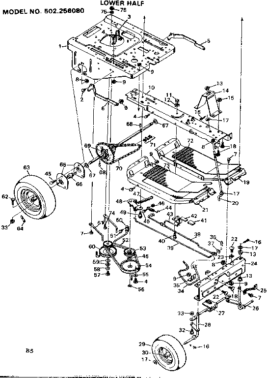 Craftsman 502256080 lower half diagram