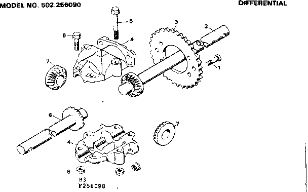 Craftsman 502256090 differential diagram