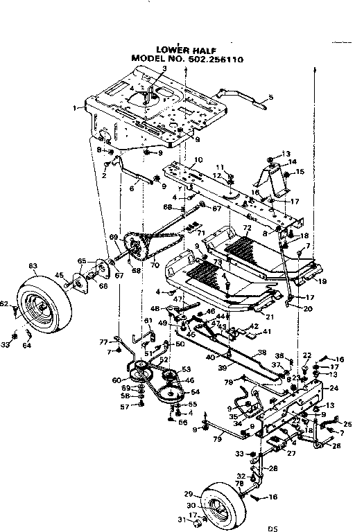 Craftsman 502256110 lower half diagram