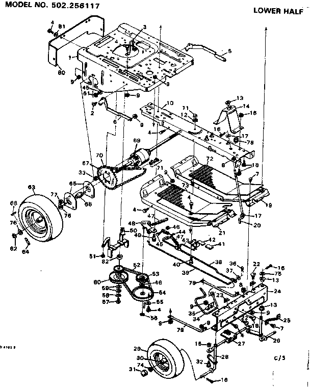Craftsman 502256117 drive assembly diagram