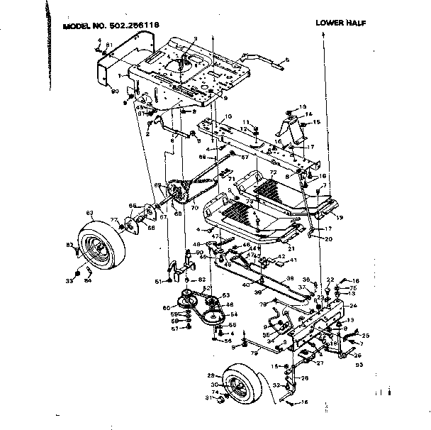 Craftsman 502256118 lower half diagram