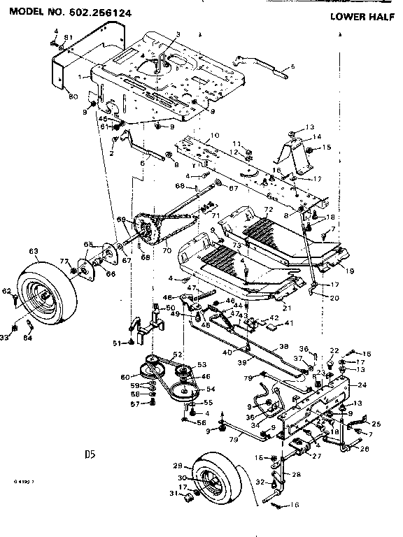 Craftsman 502256124 lower half diagram