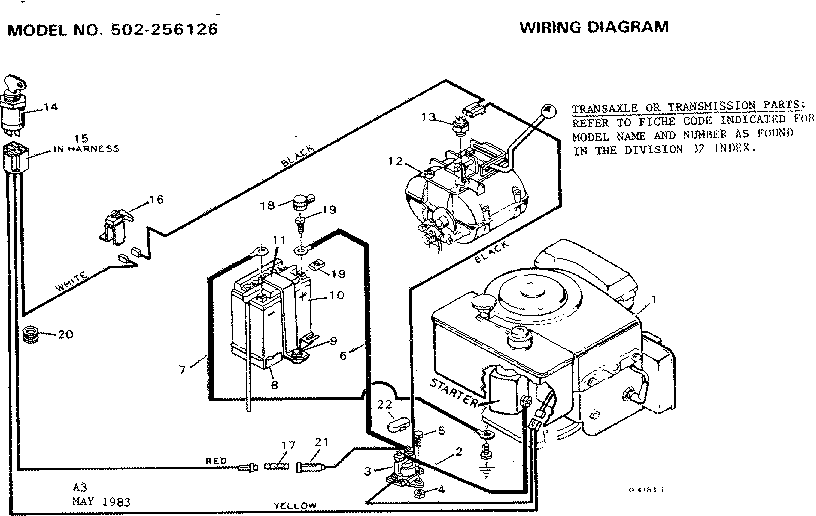 Craftsman 502256126 wiring diagram diagram