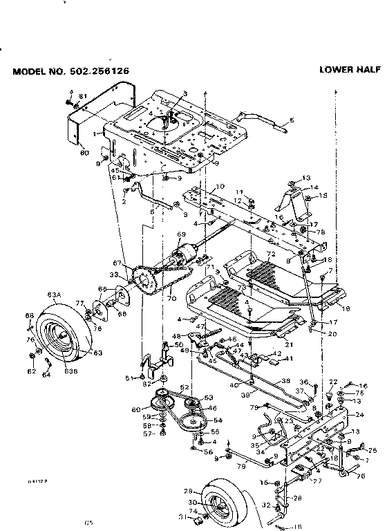 Craftsman 502256126 lower half diagram