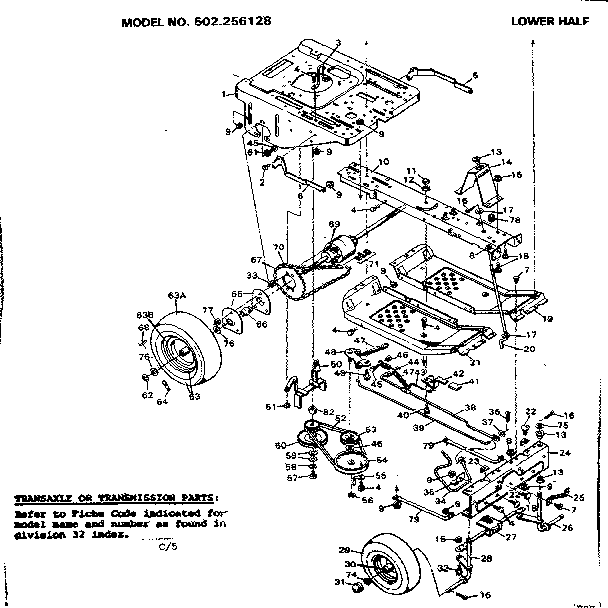 Craftsman 502256128 lower half diagram
