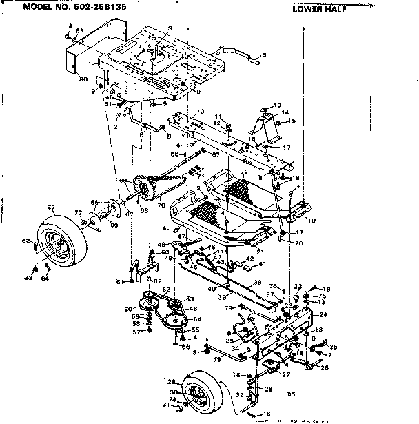 Craftsman 502256135 lower half diagram
