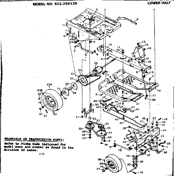 Craftsman 502256139 lower half diagram