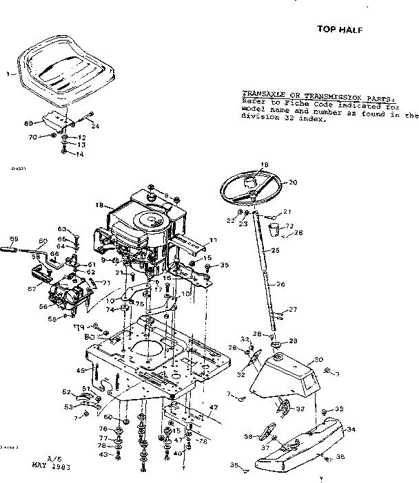 Craftsman 502256171 top half diagram