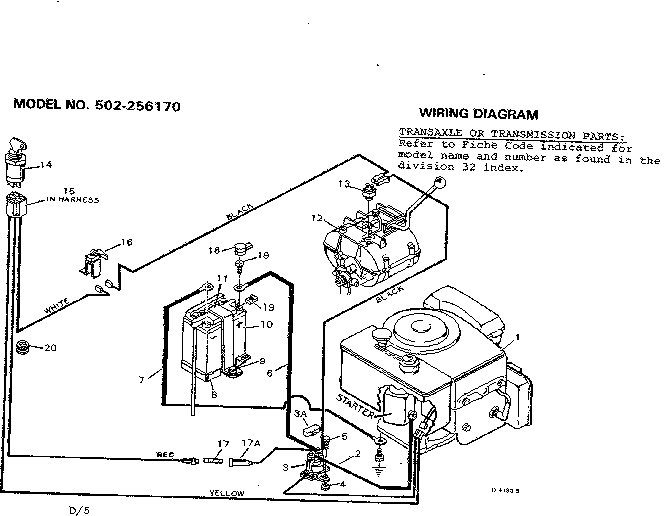Craftsman 502256171 wiring diagram diagram