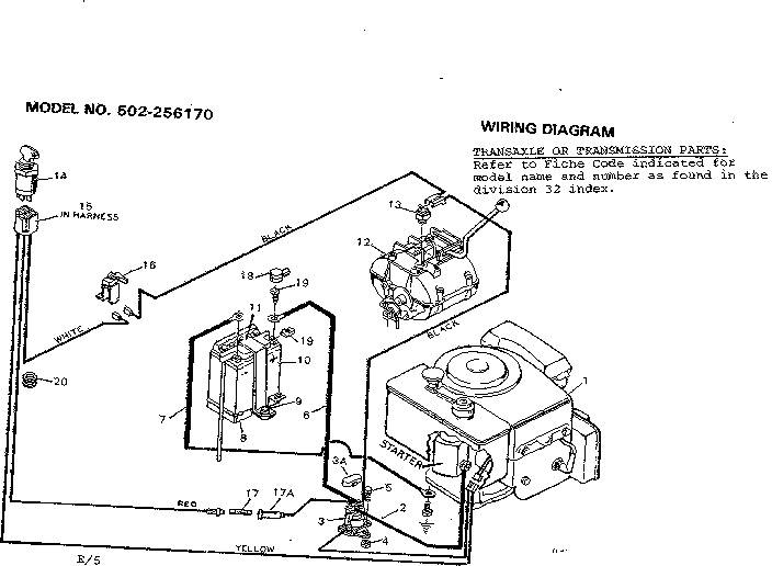 Craftsman 502256171 wiring diagram diagram