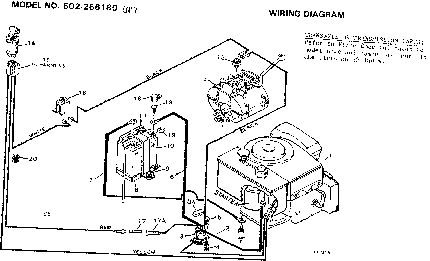 Craftsman 502256181 wiring diagram diagram