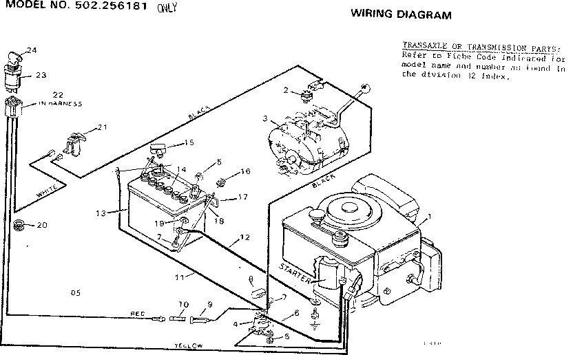 Craftsman 502256181 wiring diagram diagram