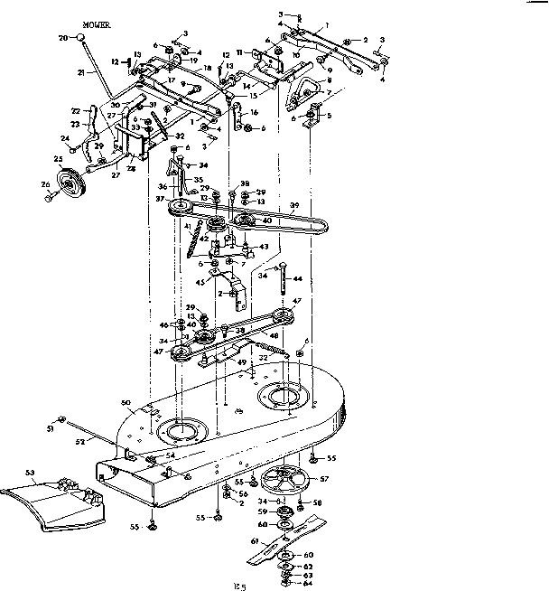 Craftsman 50225800 10 lawn tractor/mower diagram