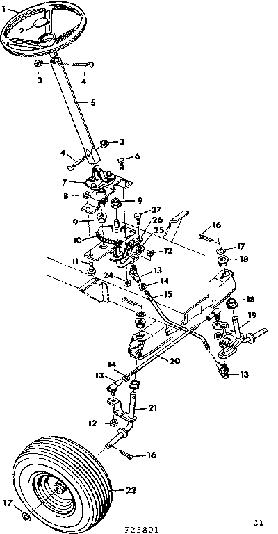 Craftsman 50225801 10 lawn tractor diagram