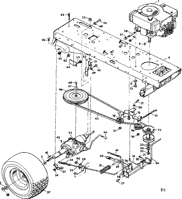 Craftsman 50225810 8 lawn tractor diagram