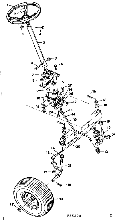 Craftsman 50225890 10 lawn tractor diagram