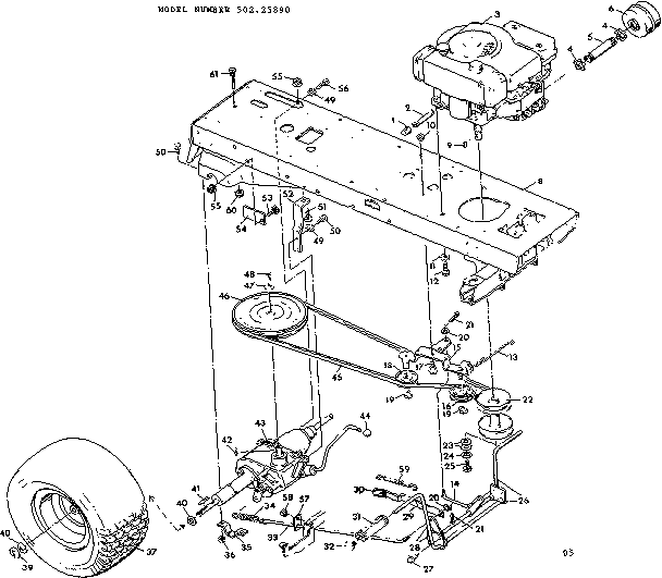 Craftsman 50225890 10 lawn tractor diagram