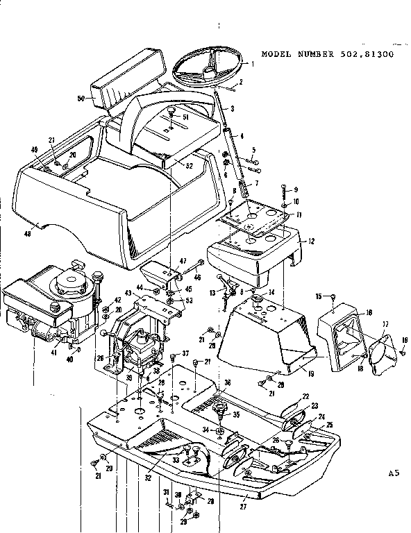 Craftsman 50281300 top half diagram