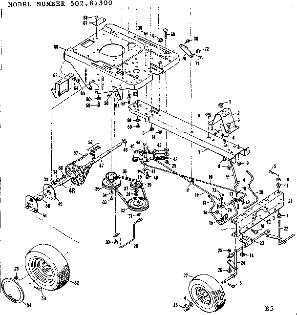 Craftsman 50281300 drive assembly diagram