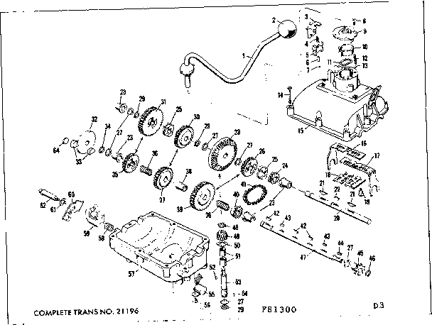 Craftsman 50281300 complete trans no. 21196 diagram