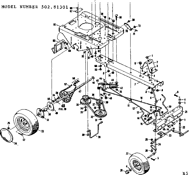 Craftsman 50281301 drive assembly diagram