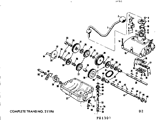Craftsman 50281301 three speed transmission diagram