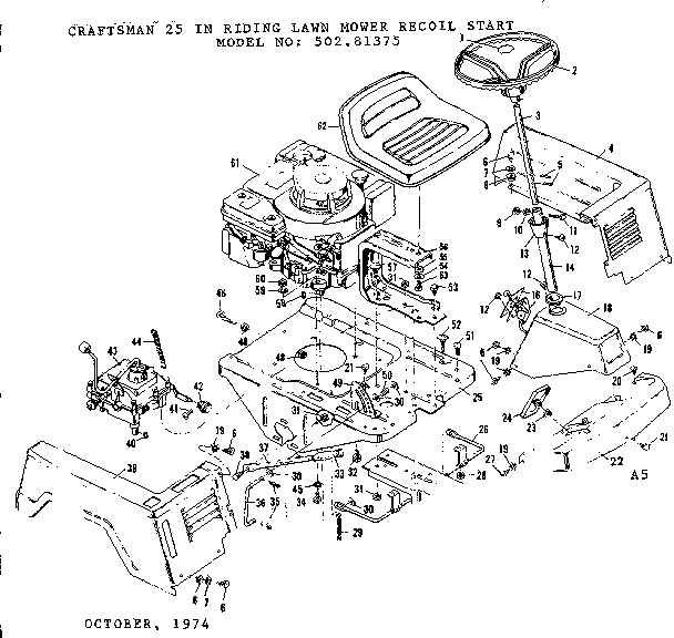 Craftsman 50281375 top half diagram