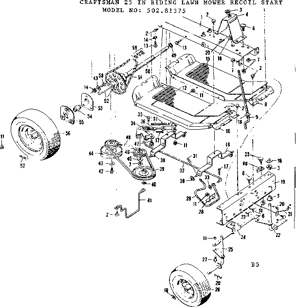 Craftsman 50281375 drive assembly diagram