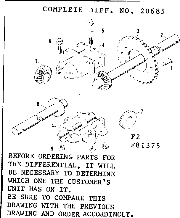 Craftsman 50281375 complete diff. diagram