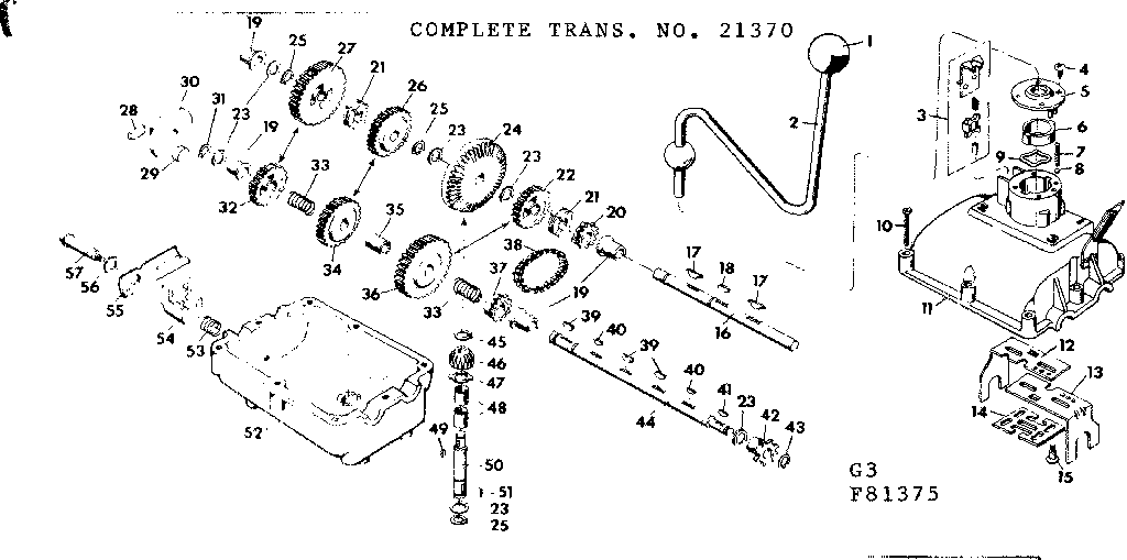 Craftsman 50281375 transmission diagram