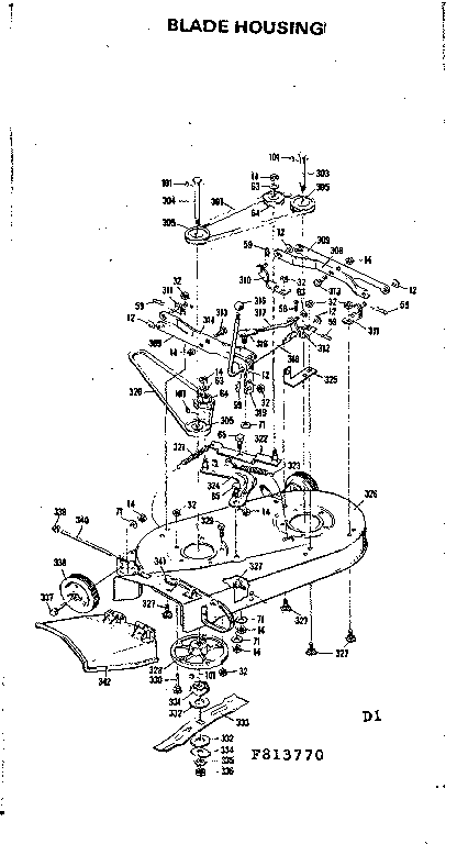 Craftsman 502813770 blade housing diagram